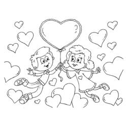 Dibujo para colorear: Día de San Valentín (Fiestas y Celebraciones) #54042 - Dibujos para Colorear e Imprimir Gratis
