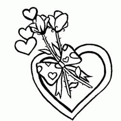Dibujo para colorear: Día de San Valentín (Fiestas y Celebraciones) #54155 - Dibujos para Colorear e Imprimir Gratis