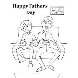 Dibujo para colorear: Día del Padre (Fiestas y Celebraciones) #201497 - Dibujos para Colorear e Imprimir Gratis