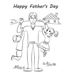 Dibujo para colorear: Día del Padre (Fiestas y Celebraciones) #201502 - Dibujos para Colorear e Imprimir Gratis