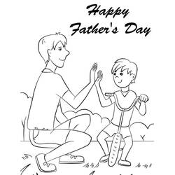 Dibujo para colorear: Día del Padre (Fiestas y Celebraciones) #201504 - Dibujos para Colorear e Imprimir Gratis