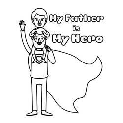 Dibujo para colorear: Día del Padre (Fiestas y Celebraciones) #201509 - Dibujos para Colorear e Imprimir Gratis