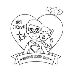 Dibujo para colorear: Día del Padre (Fiestas y Celebraciones) #201512 - Dibujos para Colorear e Imprimir Gratis