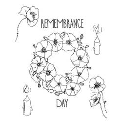 Dibujo para colorear: Día del Recuerdo (Fiestas y Celebraciones) #193900 - Dibujos para Colorear e Imprimir Gratis