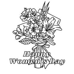 Dibujo para colorear: Día Internacional de la Mujer (Fiestas y Celebraciones) #210989 - Dibujos para Colorear e Imprimir Gratis