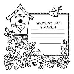 Dibujo para colorear: Día Internacional de la Mujer (Fiestas y Celebraciones) #210991 - Dibujos para Colorear e Imprimir Gratis