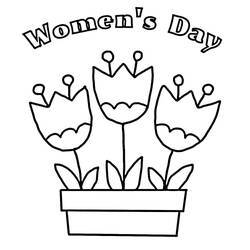 Dibujo para colorear: Día Internacional de la Mujer (Fiestas y Celebraciones) #210998 - Dibujos para Colorear e Imprimir Gratis