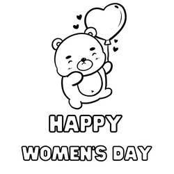 Dibujo para colorear: Día Internacional de la Mujer (Fiestas y Celebraciones) #211000 - Dibujos para Colorear e Imprimir Gratis