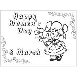 Dibujo para colorear: Día Internacional de la Mujer (Fiestas y Celebraciones) #211001 - Dibujos para Colorear e Imprimir Gratis