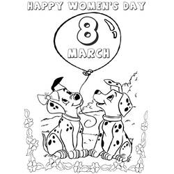 Dibujo para colorear: Día Internacional de la Mujer (Fiestas y Celebraciones) #211003 - Dibujos para Colorear e Imprimir Gratis