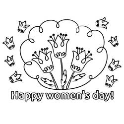 Dibujo para colorear: Día Internacional de la Mujer (Fiestas y Celebraciones) #211004 - Dibujos para Colorear e Imprimir Gratis