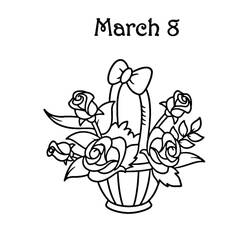 Dibujo para colorear: Día Internacional de la Mujer (Fiestas y Celebraciones) #211007 - Dibujos para Colorear e Imprimir Gratis