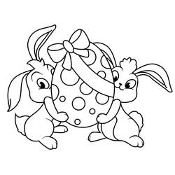 Dibujo para colorear: Easter Bunny (Fiestas y Celebraciones) #200616 - Dibujos para Colorear e Imprimir Gratis