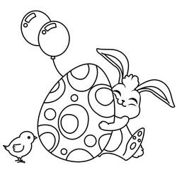 Dibujo para colorear: Easter Bunny (Fiestas y Celebraciones) #200617 - Dibujos para Colorear e Imprimir Gratis