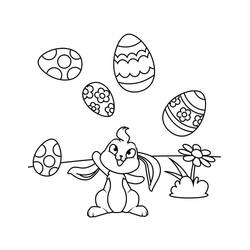 Dibujo para colorear: Easter Bunny (Fiestas y Celebraciones) #200618 - Dibujos para Colorear e Imprimir Gratis
