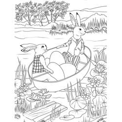 Dibujo para colorear: Easter Bunny (Fiestas y Celebraciones) #200619 - Dibujos para Colorear e Imprimir Gratis