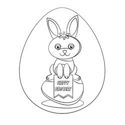 Dibujo para colorear: Easter Bunny (Fiestas y Celebraciones) #200620 - Dibujos para Colorear e Imprimir Gratis
