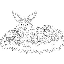 Dibujo para colorear: Easter Bunny (Fiestas y Celebraciones) #200623 - Dibujos para Colorear e Imprimir Gratis