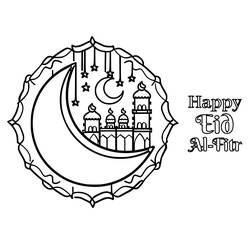 Dibujo para colorear: Eid al-Fitr (Fiestas y Celebraciones) #212945 - Dibujos para Colorear e Imprimir Gratis