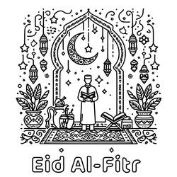 Dibujo para colorear: Eid al-Fitr (Fiestas y Celebraciones) #212946 - Dibujos para Colorear e Imprimir Gratis