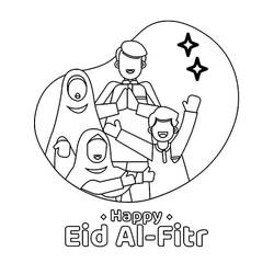 Dibujo para colorear: Eid al-Fitr (Fiestas y Celebraciones) #212951 - Dibujos para Colorear e Imprimir Gratis