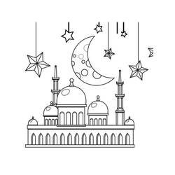 Dibujos para colorear: Eid al-Fitr - Dibujos para Colorear e Imprimir Gratis