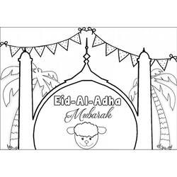Dibujo para colorear: Eid Mubarak (Fiestas y Celebraciones) #194324 - Dibujos para Colorear e Imprimir Gratis