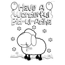 Dibujo para colorear: Eid Mubarak (Fiestas y Celebraciones) #194330 - Dibujos para Colorear e Imprimir Gratis