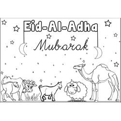 Dibujo para colorear: Eid Mubarak (Fiestas y Celebraciones) #194331 - Dibujos para Colorear e Imprimir Gratis