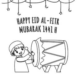 Dibujo para colorear: Eid Mubarak (Fiestas y Celebraciones) #194336 - Dibujos para Colorear e Imprimir Gratis