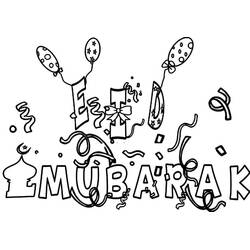 Dibujo para colorear: Eid Mubarak (Fiestas y Celebraciones) #194340 - Dibujos para Colorear e Imprimir Gratis