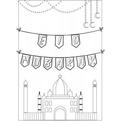 Dibujo para colorear: Eid Mubarak (Fiestas y Celebraciones) #194342 - Dibujos para Colorear e Imprimir Gratis