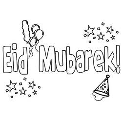 Dibujo para colorear: Eid Mubarak (Fiestas y Celebraciones) #194345 - Dibujos para Colorear e Imprimir Gratis
