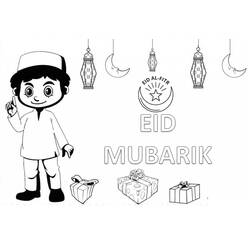 Dibujo para colorear: Eid Mubarak (Fiestas y Celebraciones) #194347 - Dibujos para Colorear e Imprimir Gratis