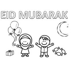 Dibujo para colorear: Eid Mubarak (Fiestas y Celebraciones) #194348 - Dibujos para Colorear e Imprimir Gratis