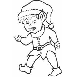 Dibujos para colorear: Elfo de Navidad - Dibujos para Colorear e Imprimir Gratis