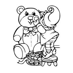 Dibujo para colorear: Elfo de Navidad (Fiestas y Celebraciones) #190311 - Dibujos para Colorear e Imprimir Gratis
