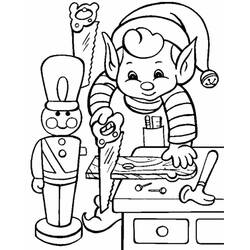 Dibujo para colorear: Elfo de Navidad (Fiestas y Celebraciones) #190314 - Dibujos para Colorear e Imprimir Gratis
