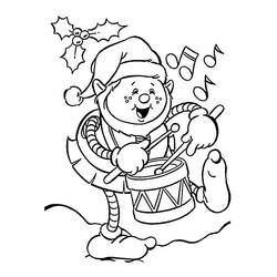 Dibujo para colorear: Elfo de Navidad (Fiestas y Celebraciones) #190317 - Dibujos para Colorear e Imprimir Gratis