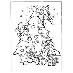 Dibujo para colorear: Elfo de Navidad (Fiestas y Celebraciones) #190319 - Dibujos para Colorear e Imprimir Gratis