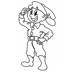 Dibujo para colorear: Elfo de Navidad (Fiestas y Celebraciones) #190321 - Dibujos para Colorear e Imprimir Gratis