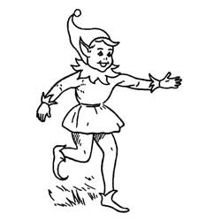 Dibujo para colorear: Elfo de Navidad (Fiestas y Celebraciones) #190322 - Dibujos para Colorear e Imprimir Gratis
