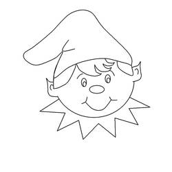 Dibujo para colorear: Elfo de Navidad (Fiestas y Celebraciones) #190324 - Dibujos para Colorear e Imprimir Gratis