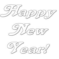 Dibujo para colorear: Feliz Año Nuevo (Fiestas y Celebraciones) #60747 - Dibujos para Colorear e Imprimir Gratis