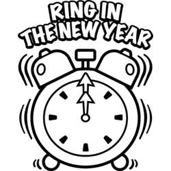 Dibujo para colorear: Feliz Año Nuevo (Fiestas y Celebraciones) #60754 - Dibujos para Colorear e Imprimir Gratis