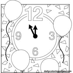 Dibujo para colorear: Feliz Año Nuevo (Fiestas y Celebraciones) #60851 - Dibujos para Colorear e Imprimir Gratis