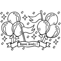 Dibujo para colorear: Feliz Año Nuevo (Fiestas y Celebraciones) #60881 - Dibujos para Colorear e Imprimir Gratis