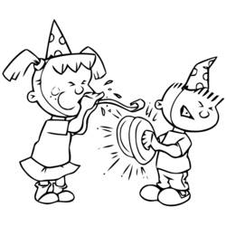 Dibujo para colorear: Feliz Año Nuevo (Fiestas y Celebraciones) #60884 - Dibujos para Colorear e Imprimir Gratis