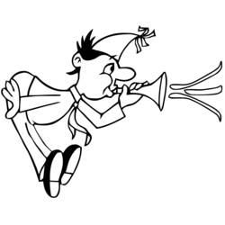 Dibujo para colorear: Feliz Año Nuevo (Fiestas y Celebraciones) #60903 - Dibujos para Colorear e Imprimir Gratis