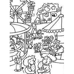 Dibujo para colorear: Feria (Fiestas y Celebraciones) #193357 - Dibujos para Colorear e Imprimir Gratis